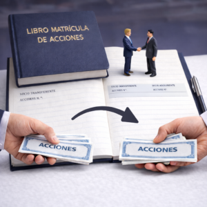 Asiento de Transferencia de acciones S.A.C.